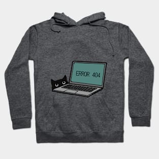 Cat Error 404 Hoodie